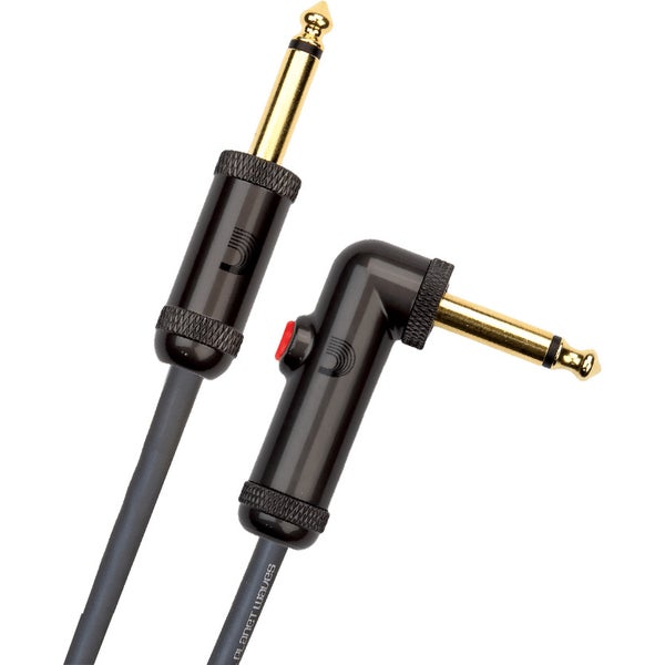 D'Addario AGLRA-10 instrumentkabel met circuitbreaker recht-haaks 3m