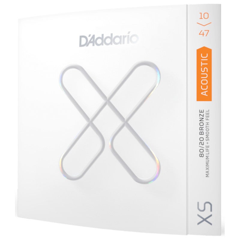 D'Addario XSABR1047 10-47 Extra Light XS 80/20 Bronze Coated Acoustic Guitar Strings