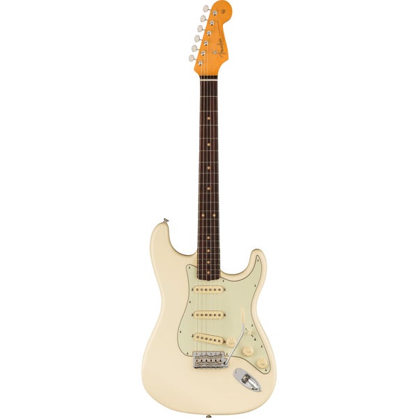 Fender American Vintage II 1961 Stratocaster RW Olympic White elektrische gitaar met koffer