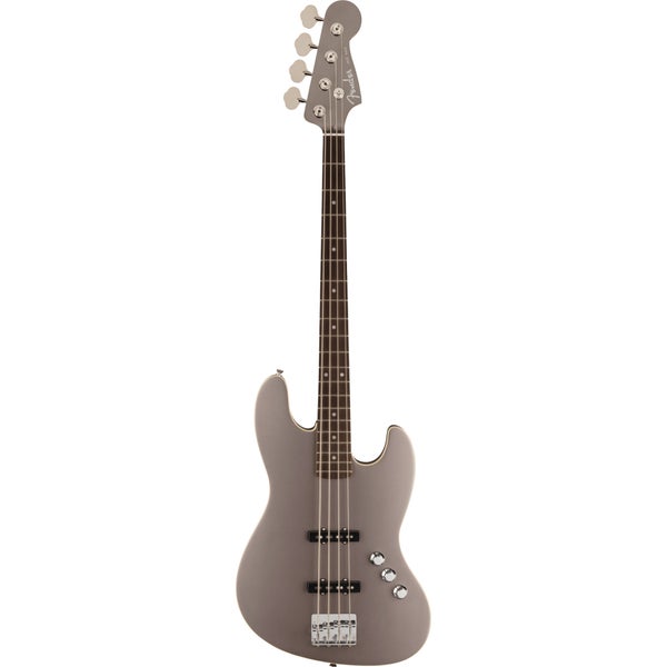 Fender Aerodyne Special Jazz Bass RW Dolphin Gray Metallic elektrische basgitaar met deluxe gigbag