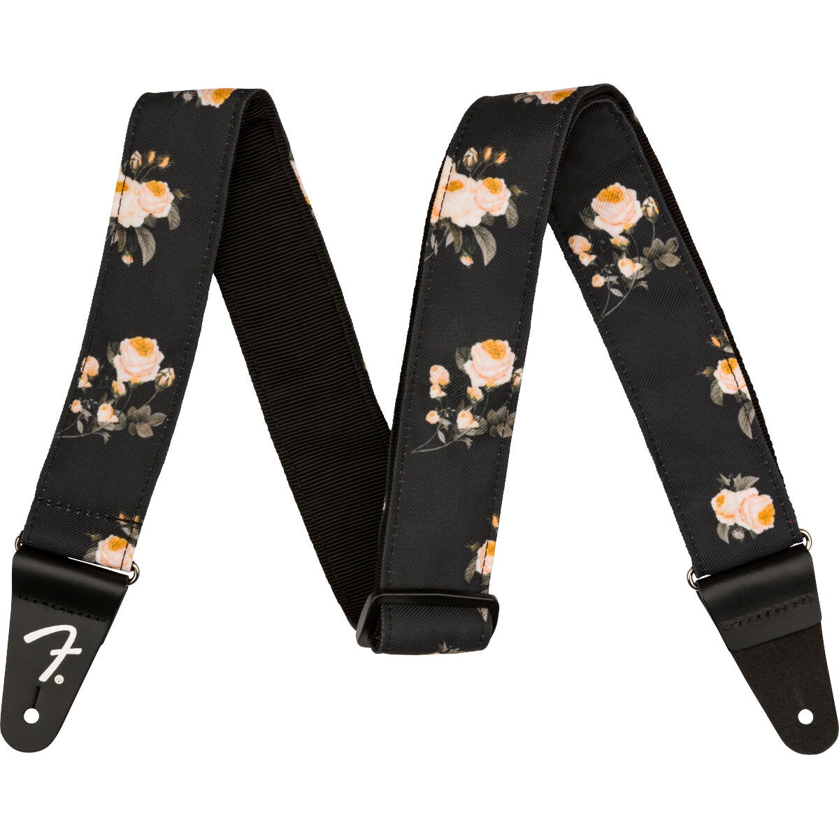 Fender Floral Strap Black 2 inch Guitar Strap