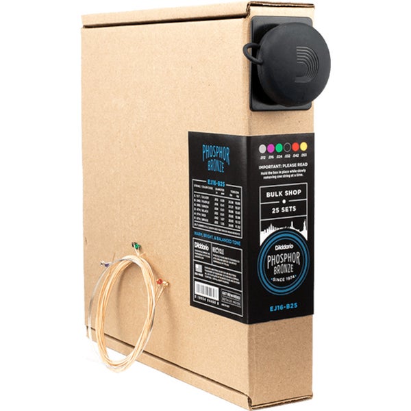 D'Addario EJ16-B25 12-53 Light Phosphor Bronze snaren voor westerngitaar (25 sets)