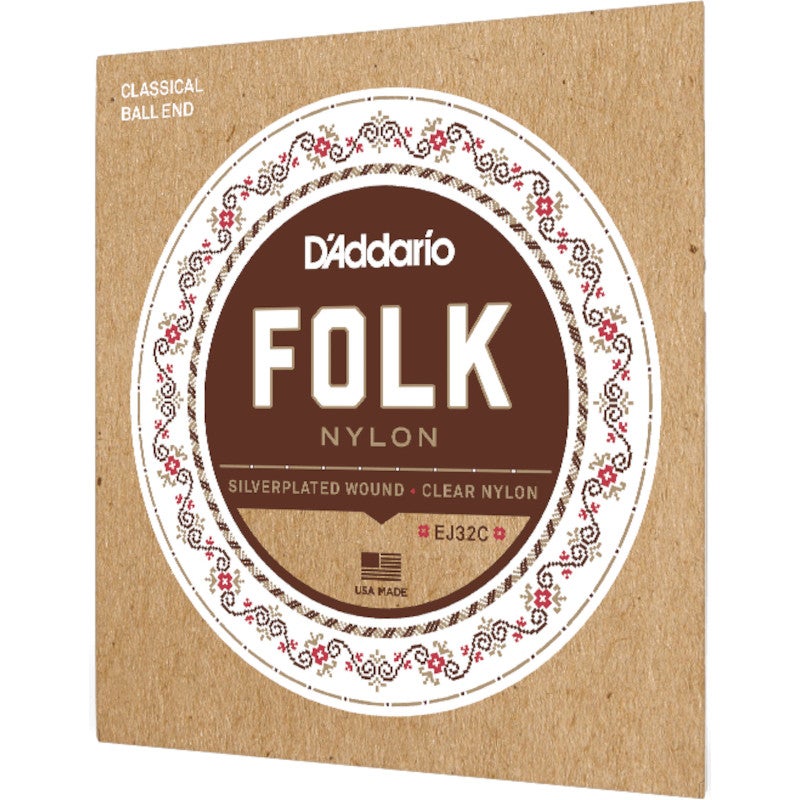 D'Addario EJ32C Folk Ball End Silver Wound Acoustic Guitar Strings