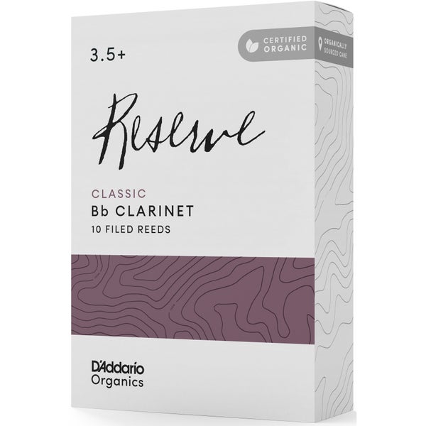 D'Addario Woodwinds Organic Reserve Classic Bb Clarinet Reeds 3.5+ (10 stuks)