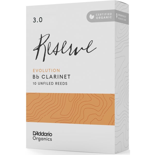 D'Addario Woodwinds Organic Reserve Evolution Bb Clarinet Reeds 3.0 (10 stuks)