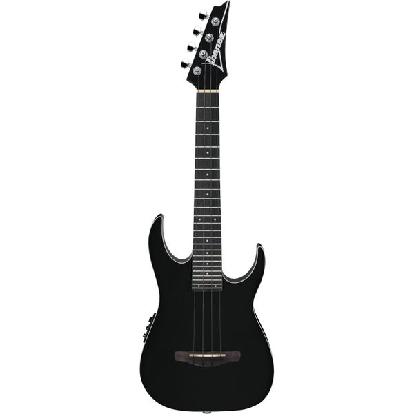 Ibanez URGT100 Black High Gloss elektrisch-akoestische tenor ukelele met gigbag