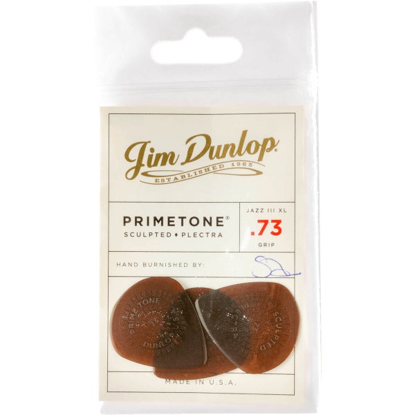 Dunlop 520P073 Primetone Jazz III XL Grip 0.73 mm plectrumset (3 stuks)