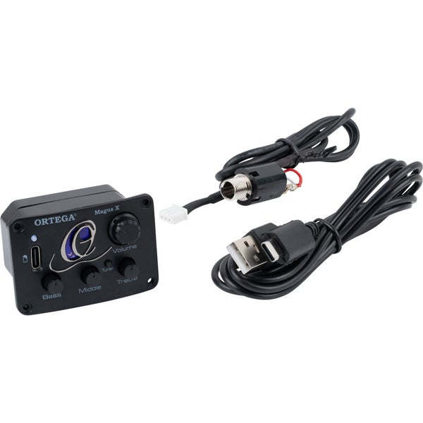 Ortega MAGUSX Rechargeable Ukulele Preamp System X ukelele voorversterker met tuner