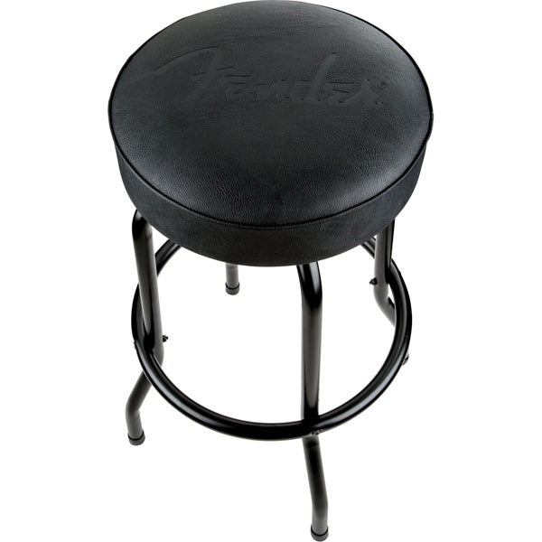 Fender Embossed Black Logo Barstool 30" Black/Black (76 cm) gitaarkruk