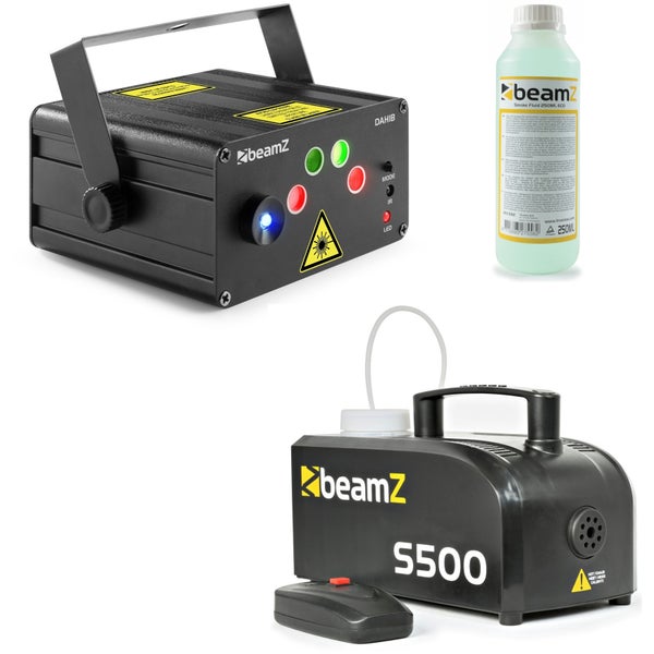 BeamZ Dahib party laser met 500 W rookmachine