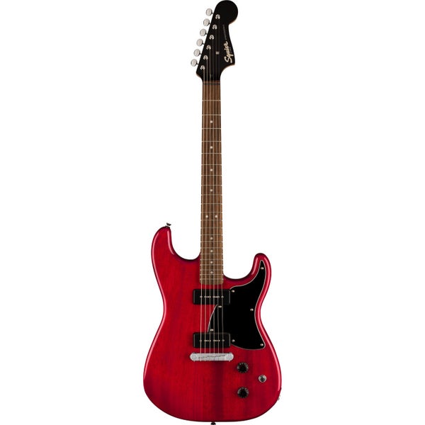 Squier Paranormal Strat-O-Sonic IL Crimson Red Transparant elektrische gitaar