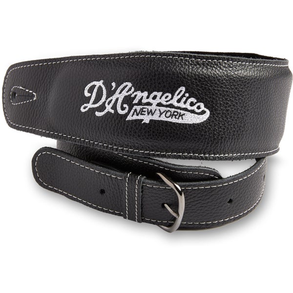 D'Angelico DALTHSTRAPBK Premium Leather Strap Black