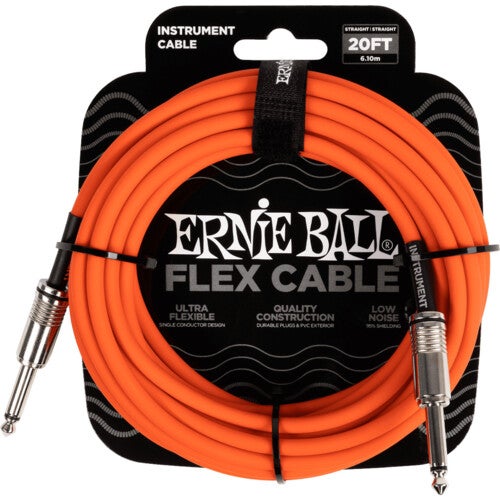 Ernie Ball 6421 Flex Instrument Cable, 6m (Orange)