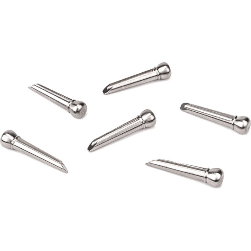 D'Addario PWPS13 Titanium Bridge Pin Set brugpinnen (set van 6)