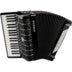 Hohner Mattia IV 96 BK stage accordeon met wit pianoklavier