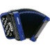 Hohner Nova III 96 Blauw, C-Griff knopaccordeon