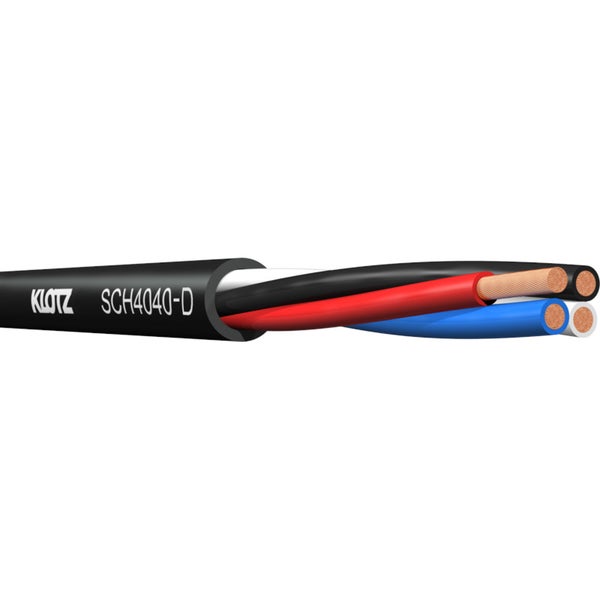 Klotz SCH4040-D.200 speakerkabel, 4x 4 mm², 200 meter