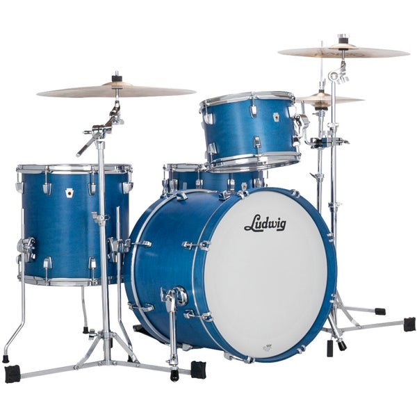 Ludwig LN34023TXPB NeuSonic Downbeat 3-delige ketelset Satin Royal Blue