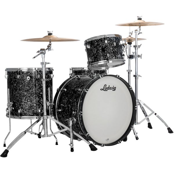 Ludwig LN34233TXA8 NeuSonic Fab 3-delige shell set Ebony Pearl