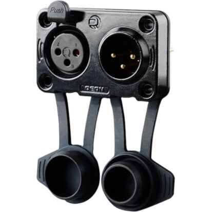 REAN RRX3MF-Z-012-0 XLR male+female 3-pins D-chassisdeel voor outdoor