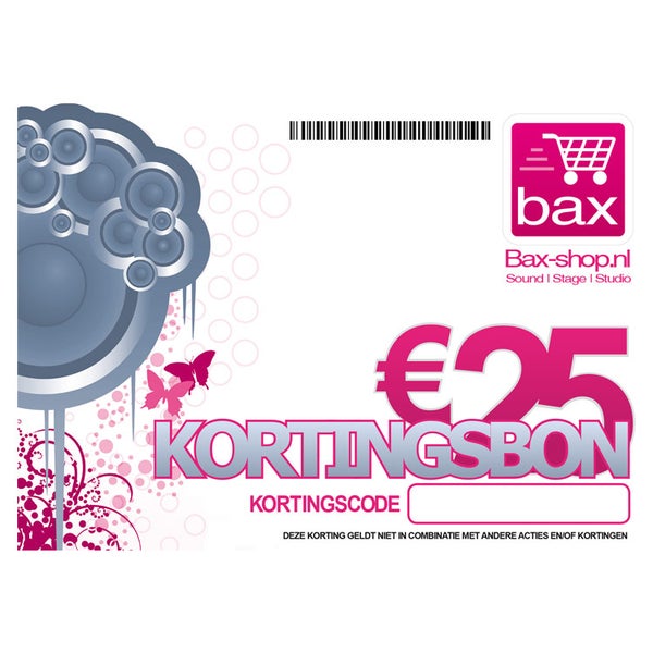 Bax Music Gift Card € 25 - tijdelijke actie