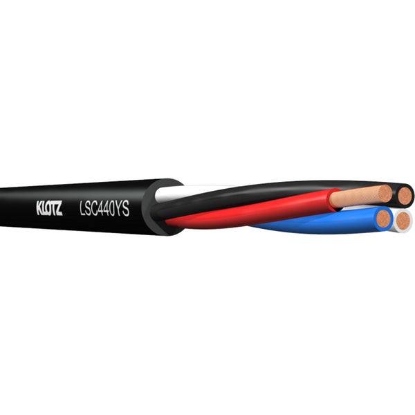 Klotz LSC440YS.100 speakerkabel, 4x 4 mm², 100 meter