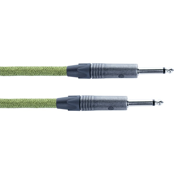 Cordial Ecohemp 3PP instrumentkabel groen mono jack Neutrik recht 3 m