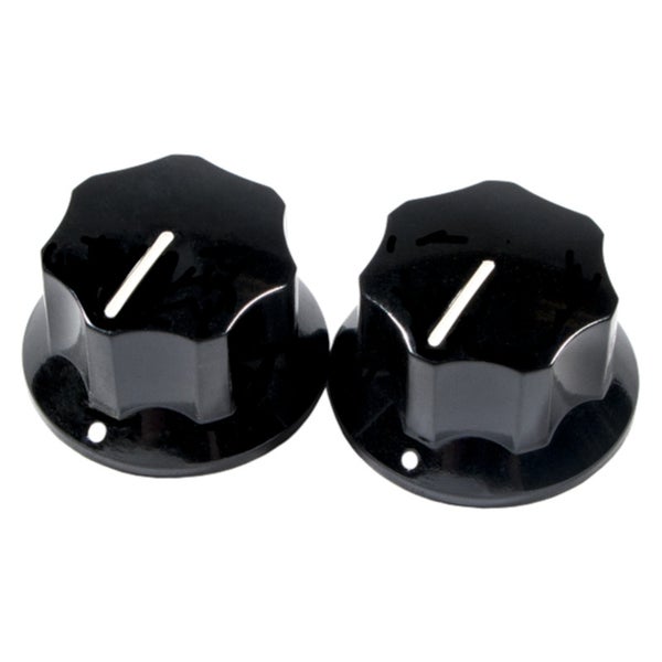 Fender Pure Vintage 1965 Jaguar Skirted Knobs Black (2 stuks)