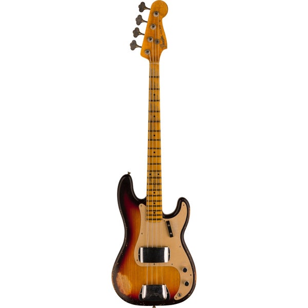 Fender Custom Shop LTD '58 P-Jazz Bass Heavy Relic Chocolate 3-Color Sunburst met deluxe koffer en CoA