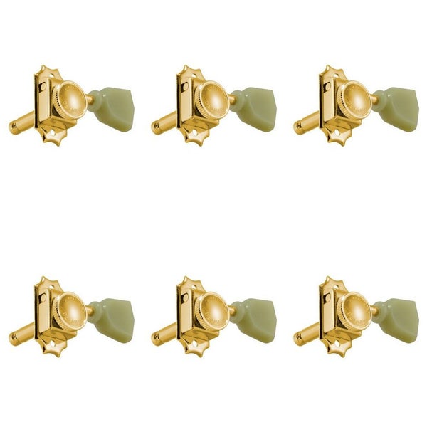 Grover Vintage Locking Rotomatics 533 series 6-in-line gold keystone stemmechanieken set van 6