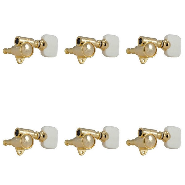 Grover Vintage Rotomatics Pearloid Button 103 series gold stemmechanieken set van 6 - 3x3