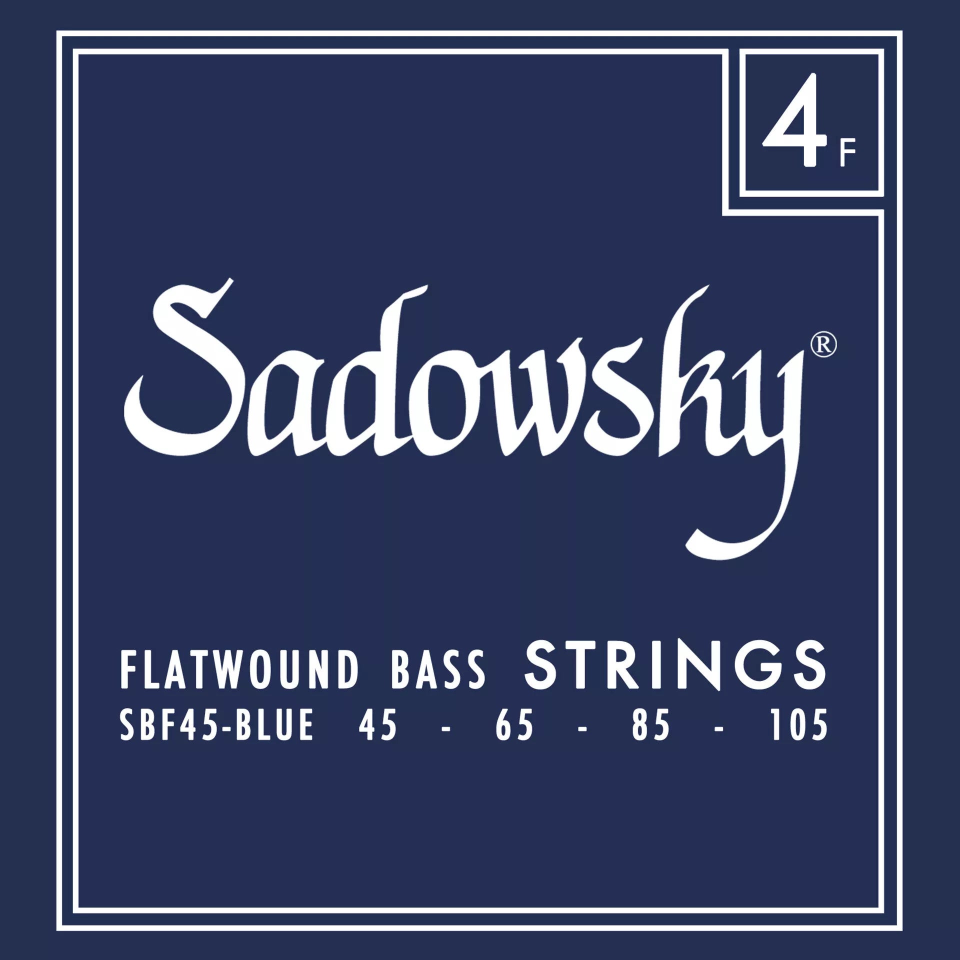 Sadowsky Blue Label SBF 45 Stainless Steel Flatwound 45-105 strängset för elbasgitarr