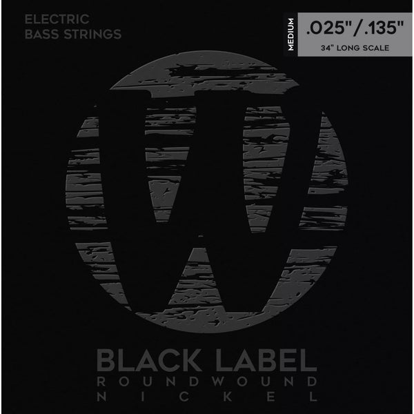 Warwick Black Label 41401 M 6 Nickel Plated Steel 25-135 snarenset voor 6-snarige elektrische bas