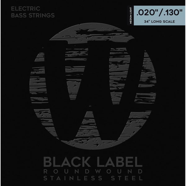Warwick Black Label 40400 ML 6 Stainless Steel 20-130 snarenset voor 6-snarige elektrische bas