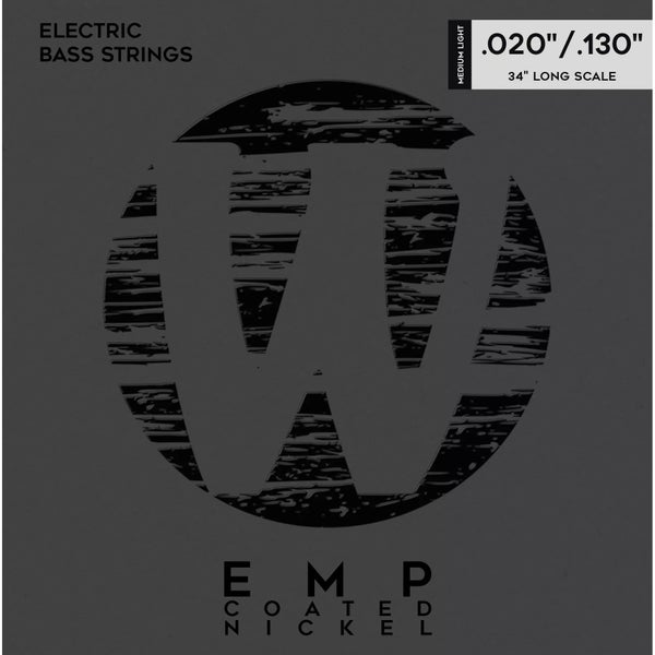 Warwick EMP Coated 38400 ML 6 Nickel-Plated Steel 20-130 snarenset voor 6-snarige elektrische bas