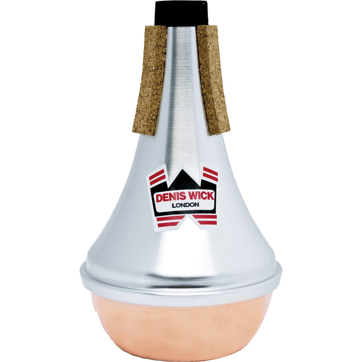 Denis Wick 5504C Straight Mute demper met koperen bodem voor trompet en kornet