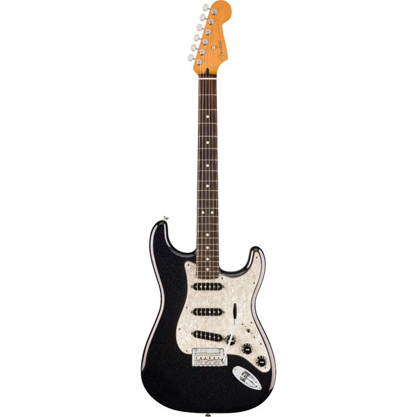 Fender 70th Anniversary Player Stratocaster Nebula Noir RW elektrische gitaar met deluxe gigbag