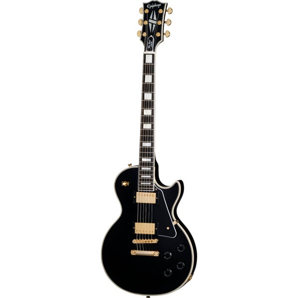 Epiphone Les Paul Custom Ebony elektrische gitaar met hard case