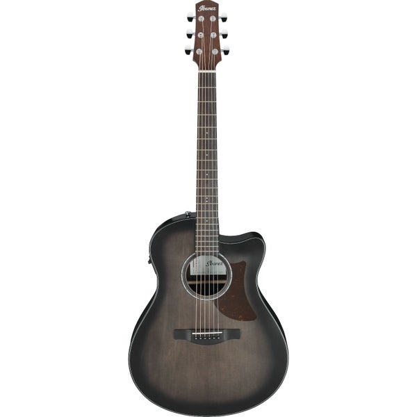 Ibanez AAM70CE Transparent Charcoal Burst Low Gloss Top / Natural Open Pore Back & Sides elektrisch-akoestische westerngitaar