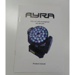 Ayra ERO101 gebruiksaanwijzing op A5-formaat