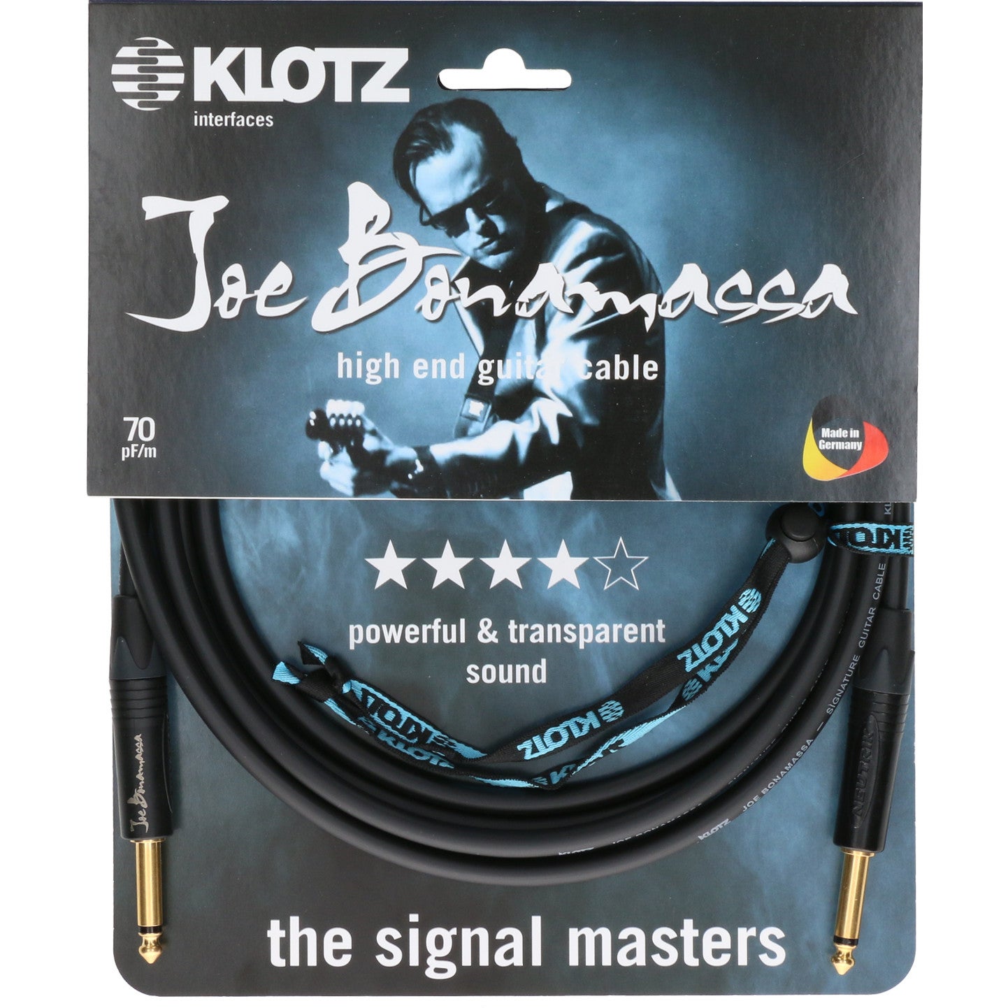 Klotz JBNPP060 Joe Bonamassa Guitar Cable, 6m (Straight Plugs)
