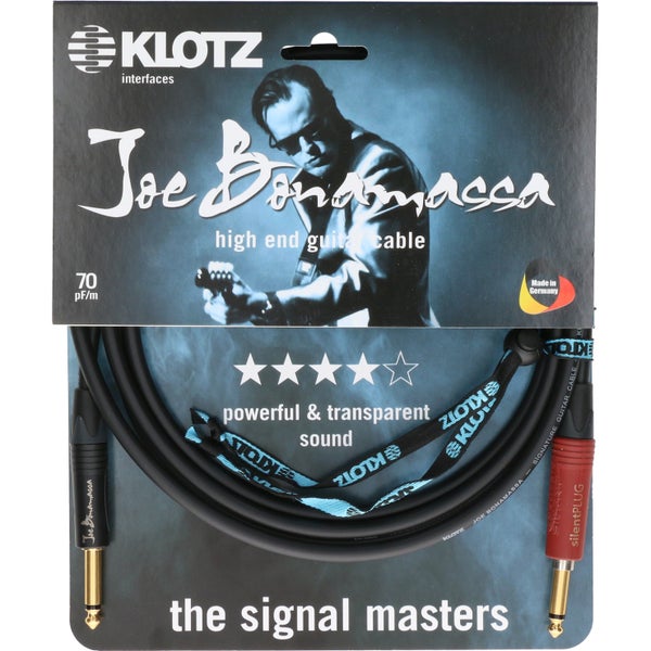 Klotz JBNPSP045 Joe Bonamassa gitaarkabel met SilentPlug 4.5 meter recht - recht