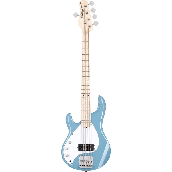 Sterling by Music Man Stingray Ray 5 Chopper Blue LH linkshandige 5-snarige elektrische basgitaar