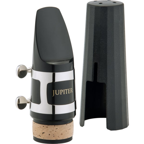 Jupiter JWM-BCK1S mondstuk met rietbinder voor basklarinet (verzilverd)