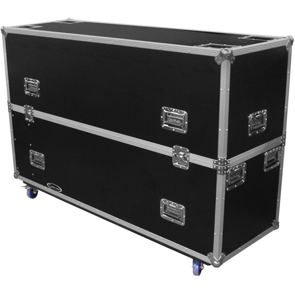 Odyssey FZ2FSM65W Dual 60-65" Flat Screen Monitor flightcase met wieltjes
