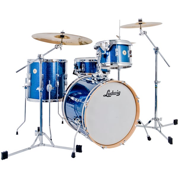 Ludwig LCLUB22BL Continental Club 22 4-delige ketelset Blue Sparkle