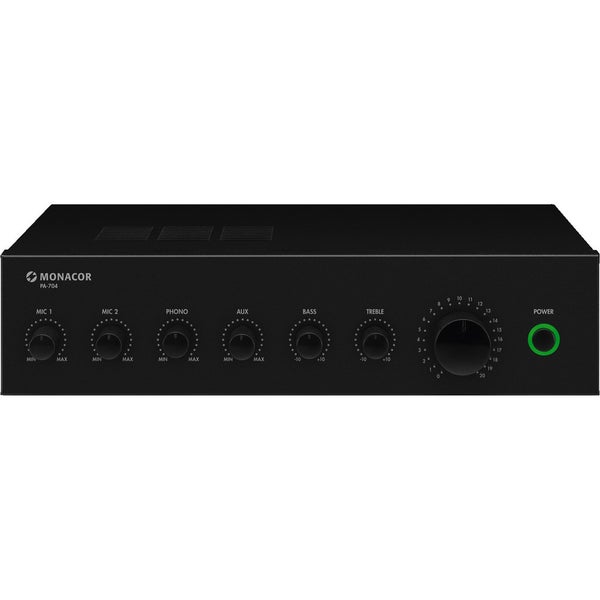 Monacor PA-704 mono mixing versterker 35W