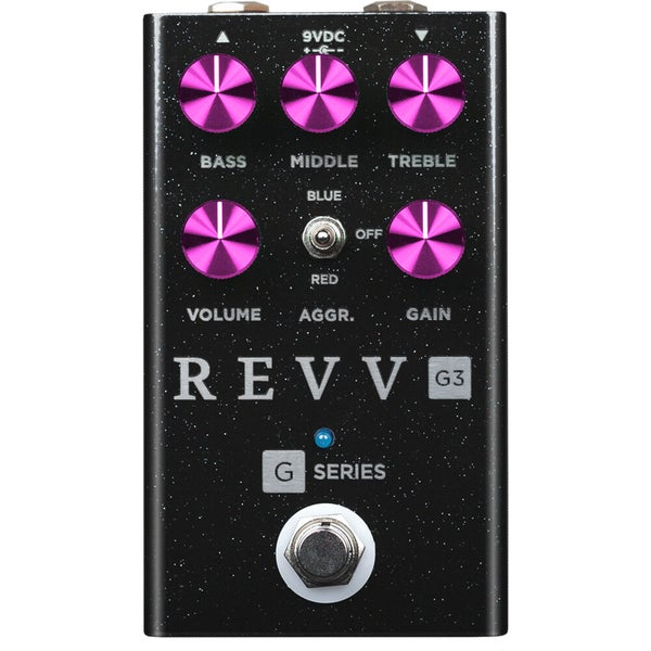 Revv Black Sparkle Series G3 Pedal Limited Edition distortion effectpedaal