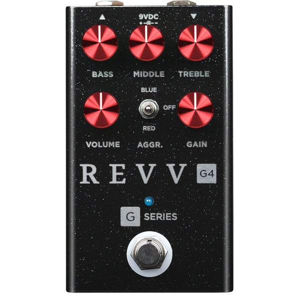 Revv Black Sparkle Series G4 Pedal Limited Edition distortion effectpedaal