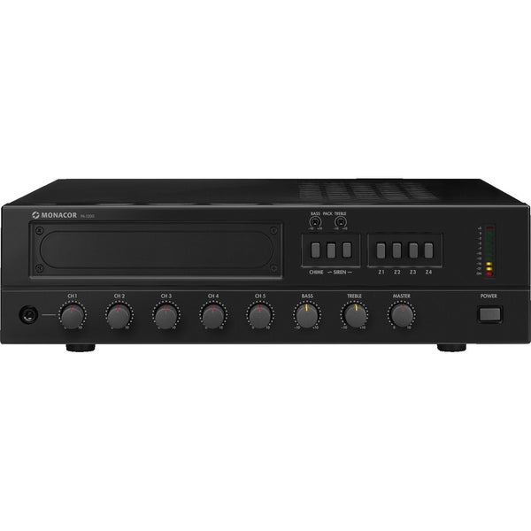 Monacor PA-1200 4-zone mono mixing versterker 120W
